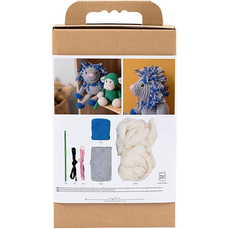 Creativ company http: www.cchobby.nl hobbyset-amigurumi-leeuw-marineblauw-lichtgrijs-1-doos