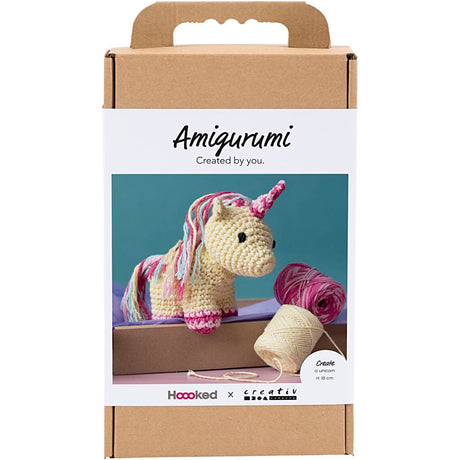 Creativ company http: www.cchobby.nl hobbyset-amigurumi-eenhoorn-regenboogkleuren-1-doos
