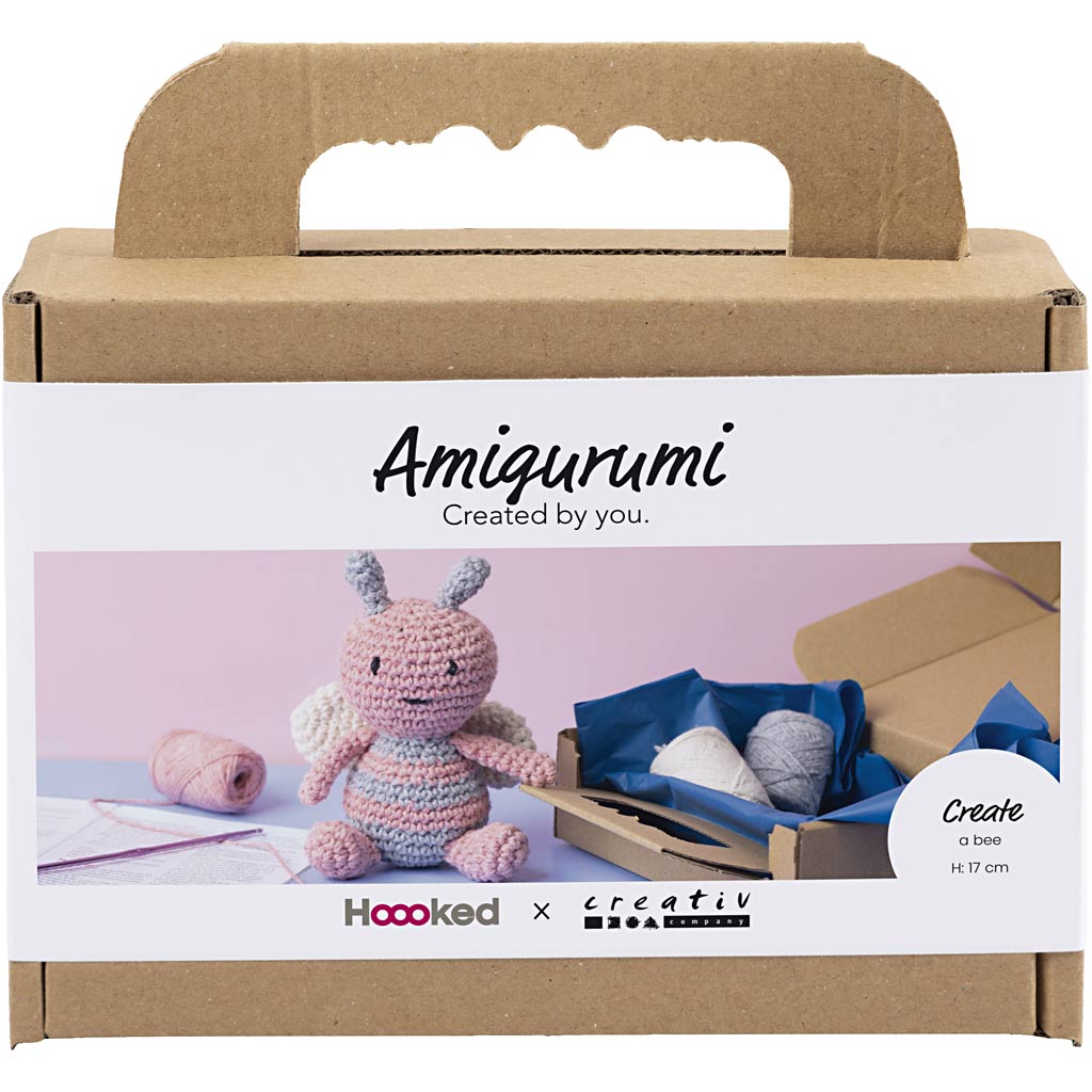 Creativ company http: www.cchobby.nl hobbyset-amigurumi-honingbij-pastelkleuren-1-doos