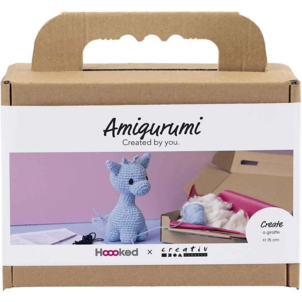 Creativ company http: www.cchobby.nl hobbyset-amigurumi-giraf-lichtblauw-1-doos