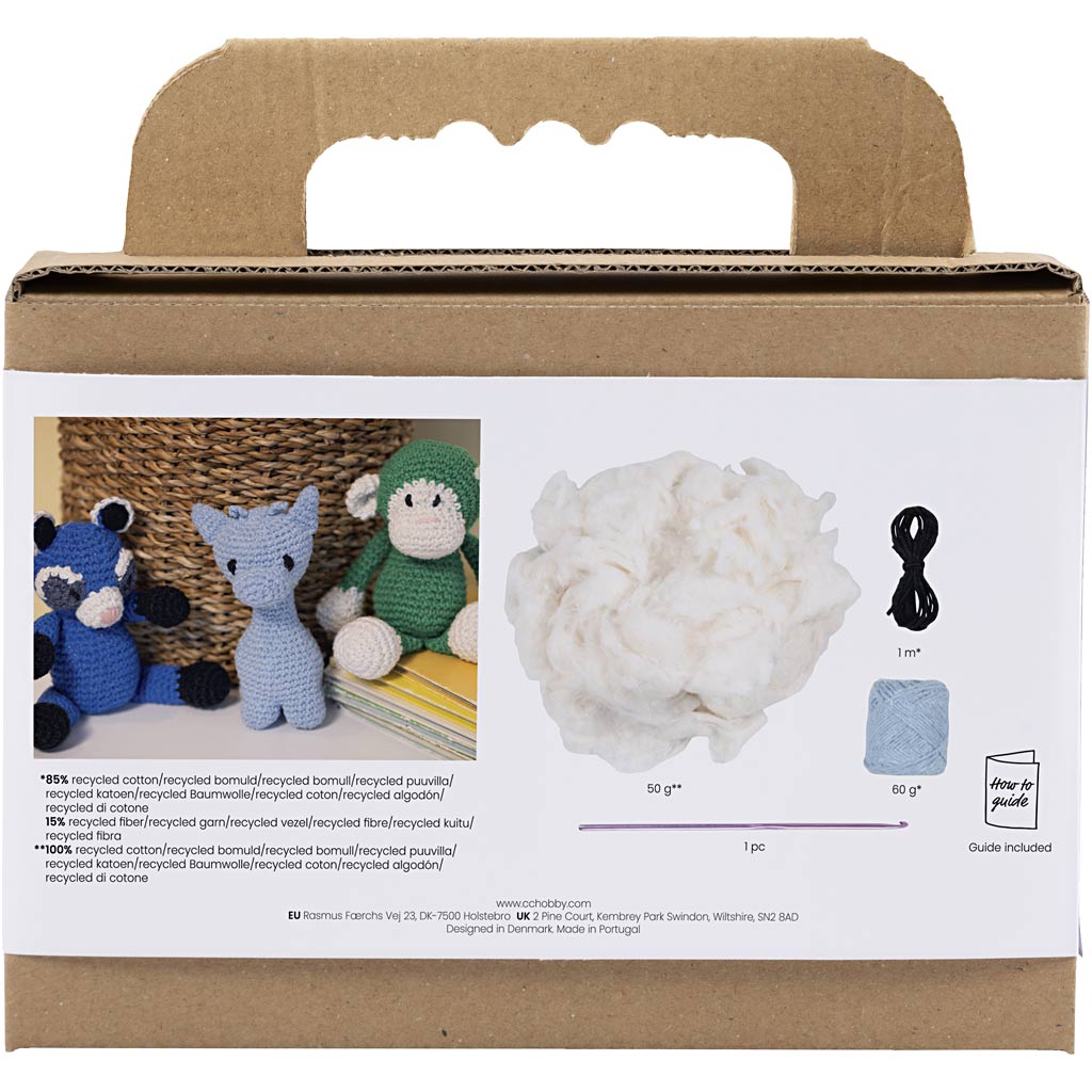 Creativ company http: www.cchobby.nl hobbyset-amigurumi-giraf-lichtblauw-1-doos