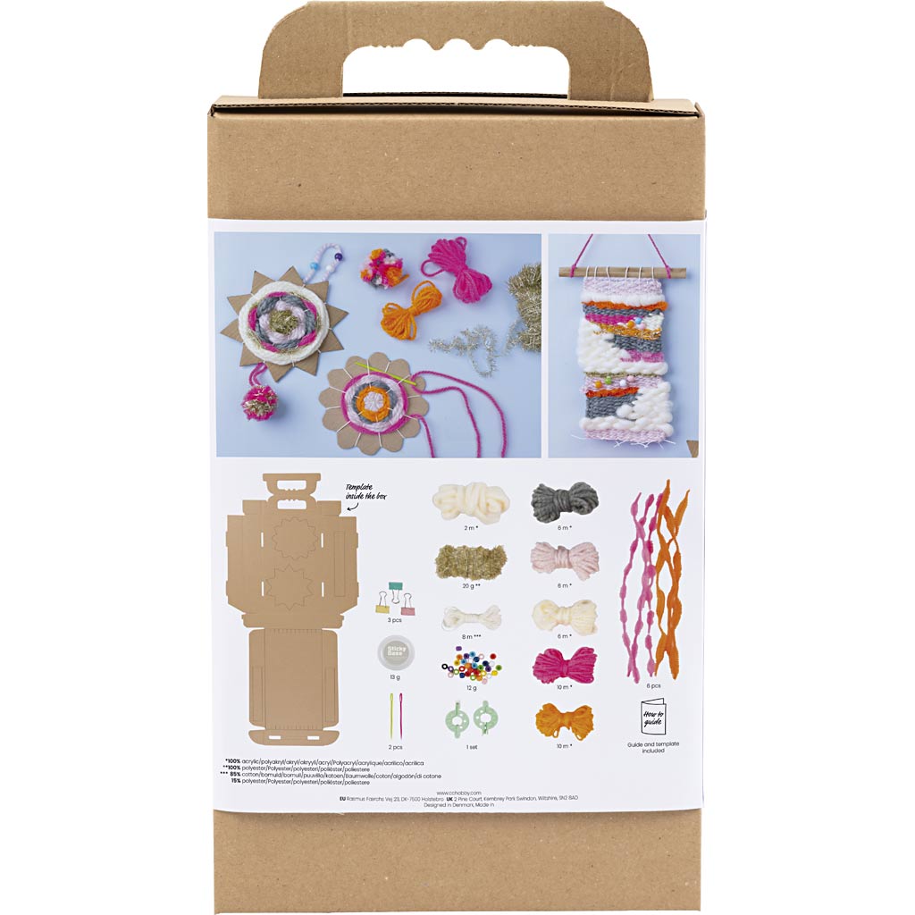 Creativ company http: www.cchobby.nl hobbyset-weven-wandbevestigingen-diverse-kleuren-1-doos