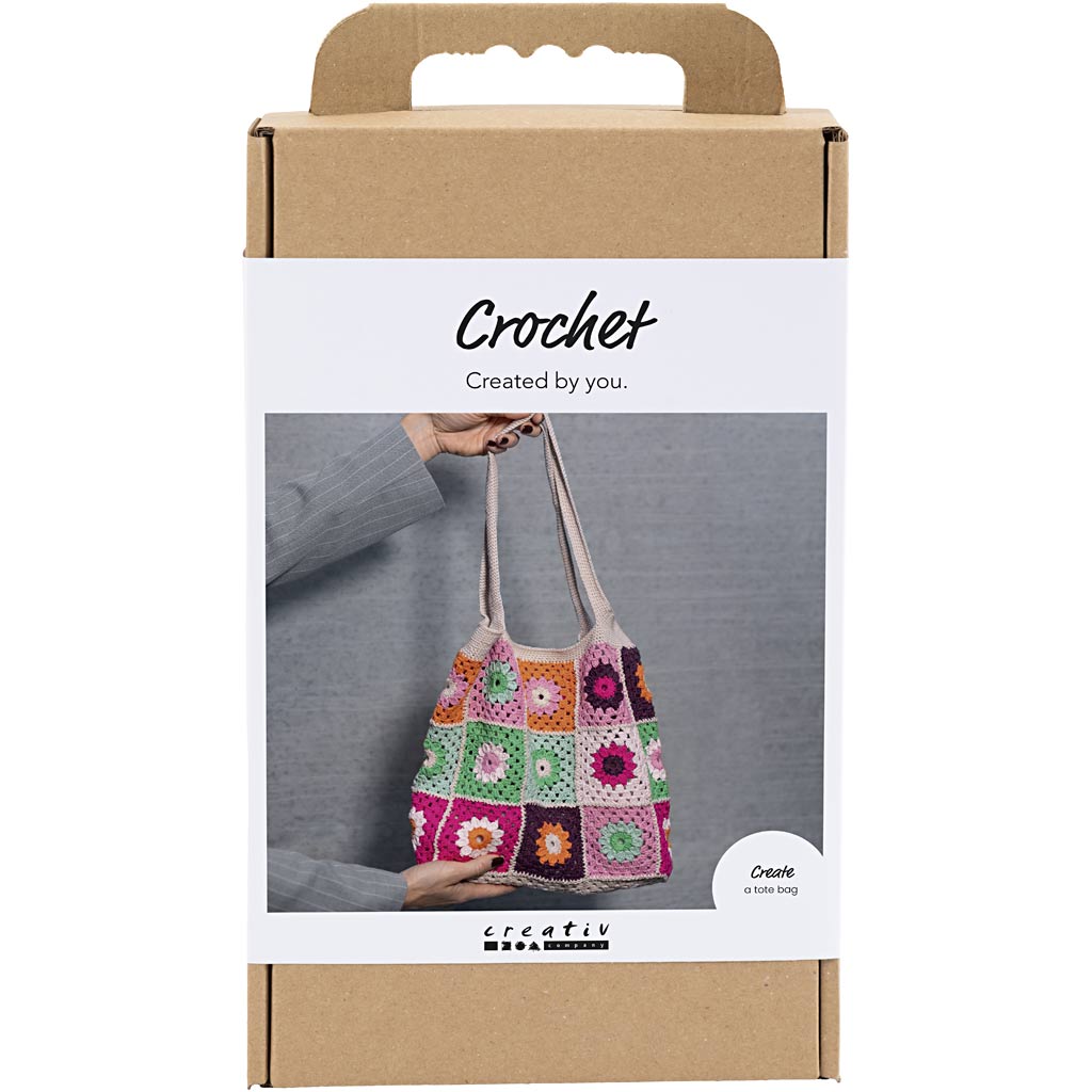Creativ company http: www.cchobby.nl hobbyset-haken-tas-kleurrijk-creme-1-doos