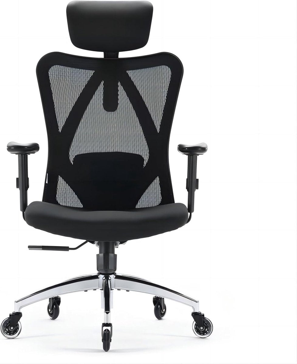 Sihoo m18 pro ergonomische bureaustoel - verstelbare lendensteun - ademende mesh - zwart