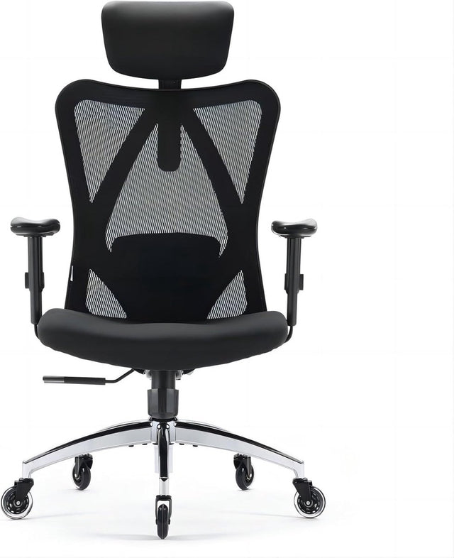 Sihoo m18 pro ergonomische bureaustoel - verstelbare lendensteun - ademende mesh - zwart