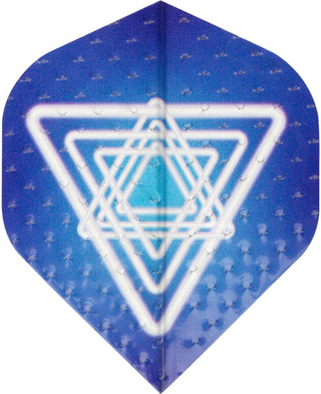 Faver dart flights - 3 stuks - pvc - blauw wit met print