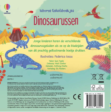 Geluidenboek: dinosaurussen. 1+
