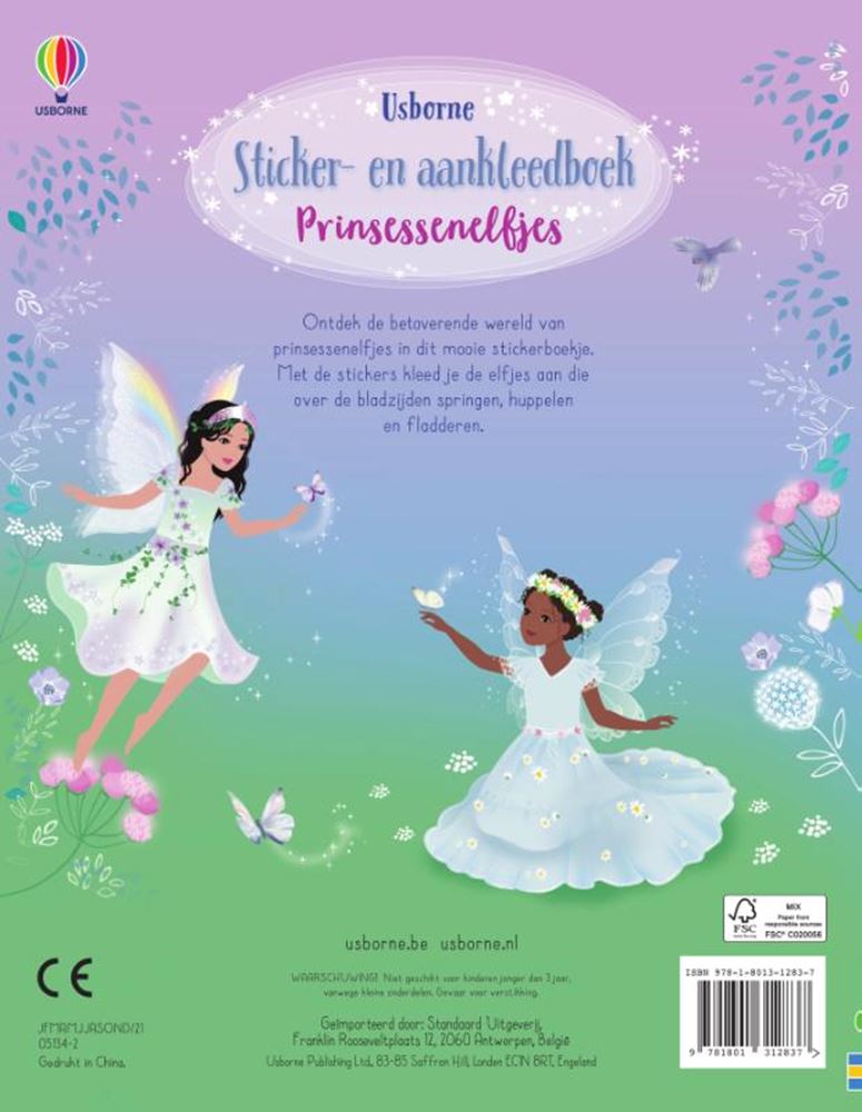Sticker en aankleedboekje prinsessenelfj | 2 stuks