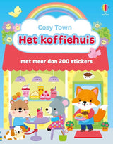 Cozy town: het koffiehuis. stickerboek.