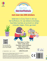 Cozy town: het koffiehuis. stickerboek.