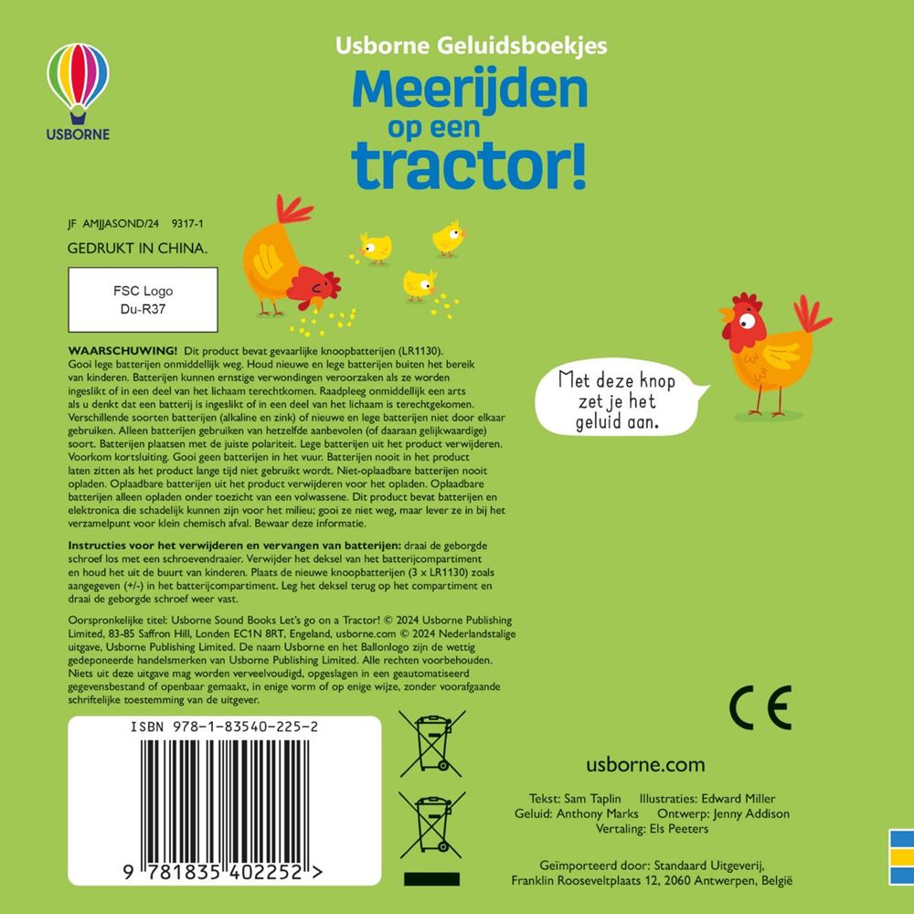 Geluidenboek: meerijden op een tractor! | 2 stuks