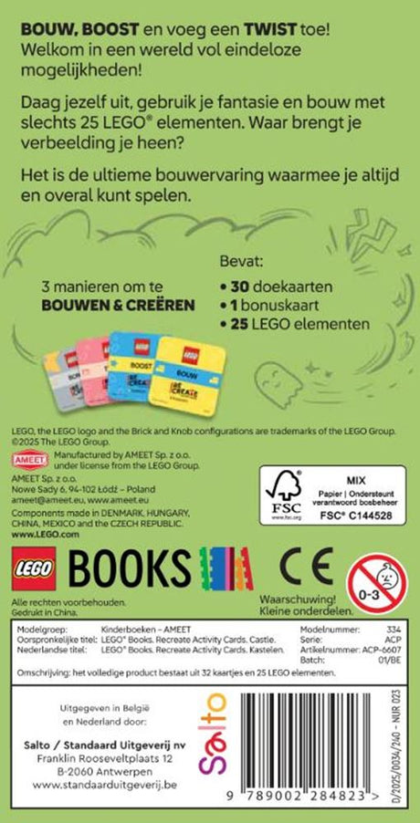 Lego recreate activity cards: kastelen | 3 stuks