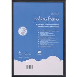 Aluminium wissellijst vk antireflex 21x29,7cm zwart