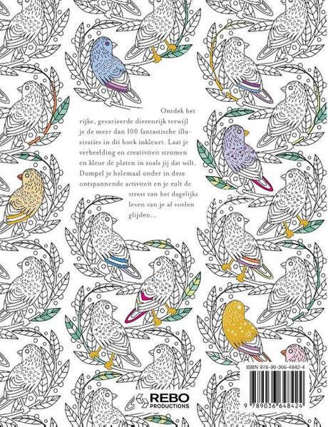 Rebo publishers kleurboek: animal wonders volwassene | 2 stuks