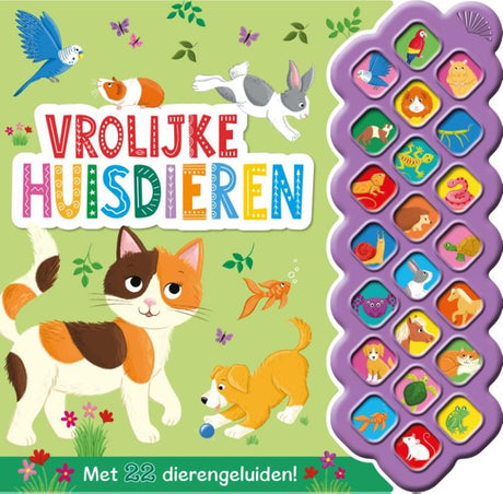 Vrolijke huisdieren - 22 geluidenboek 4+