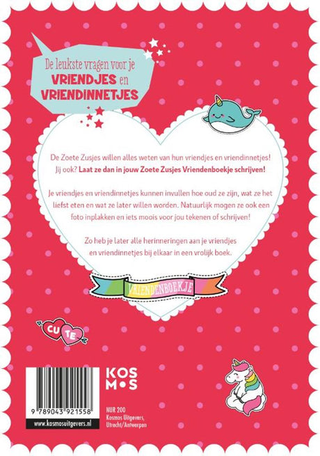 Kosmos uitgevers de zoete zusjes vriendenboek