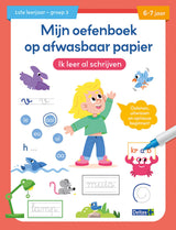 Deltas oefenboek afwasbaar papier ik leer al schrijven (6-7 j.)