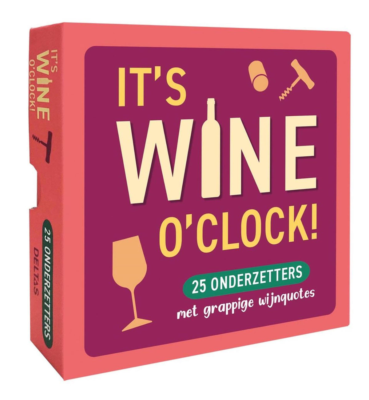Deltas it's wine o'clock! - 25 onderzetters