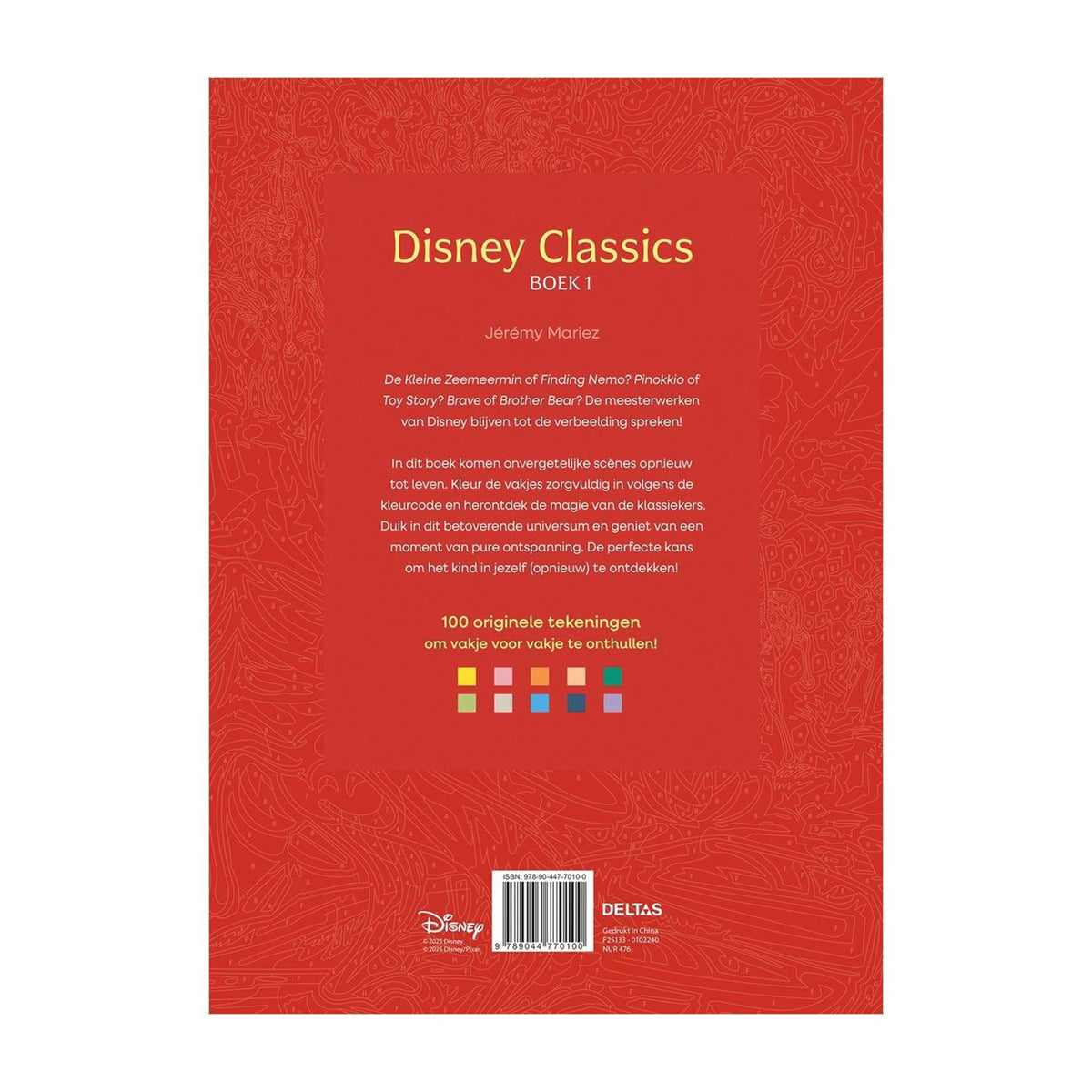 Deltas disney classics boek 1 - kleuren op nummer voor volwassenen