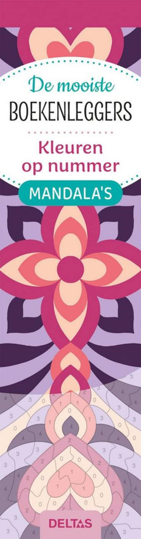Deltas de mooiste kleurboekenleggers kleuren op nummer mandala's