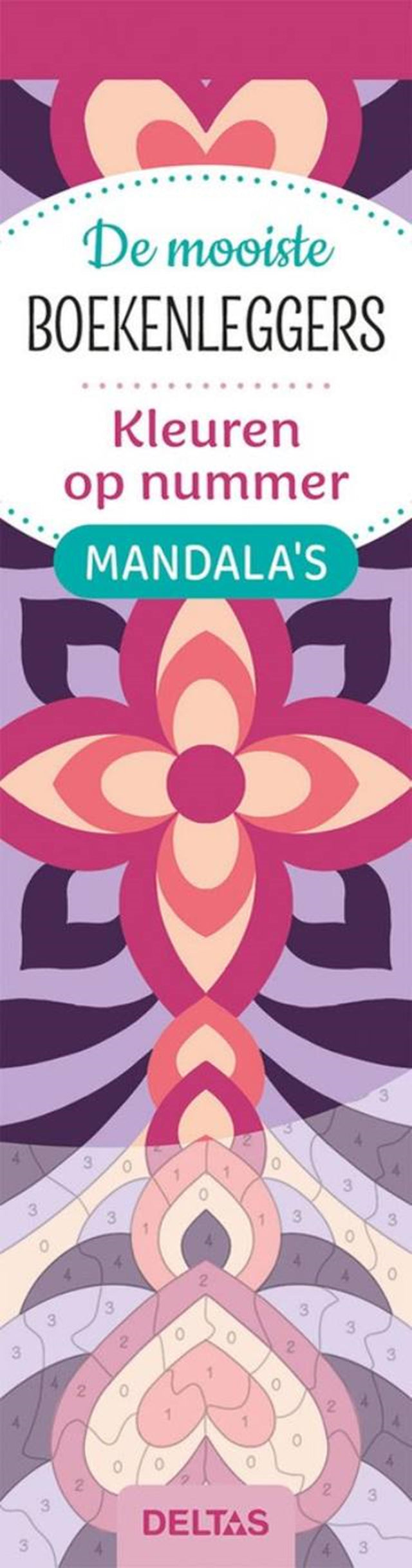 Deltas de mooiste kleurboekenleggers kleuren op nummer mandala's