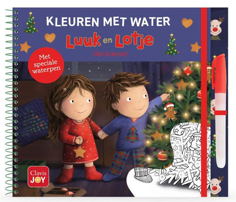 Kleuren met water het is kerst met luuk