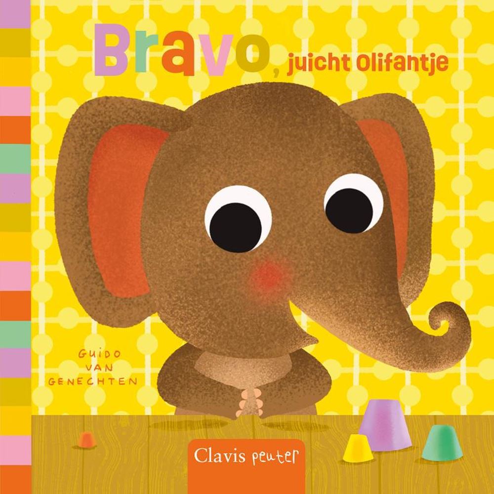 Bravo, juicht olifantje. kartonboek. 1+