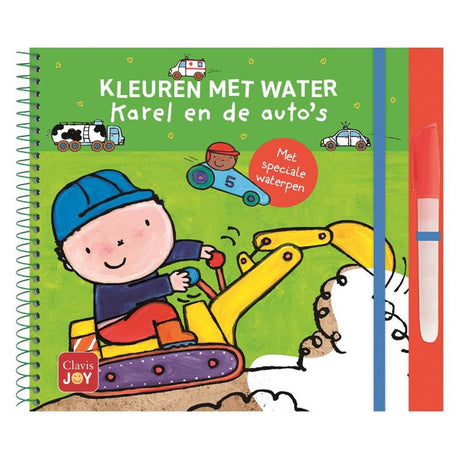 Kleuren met water. karel en de auto’s 2+