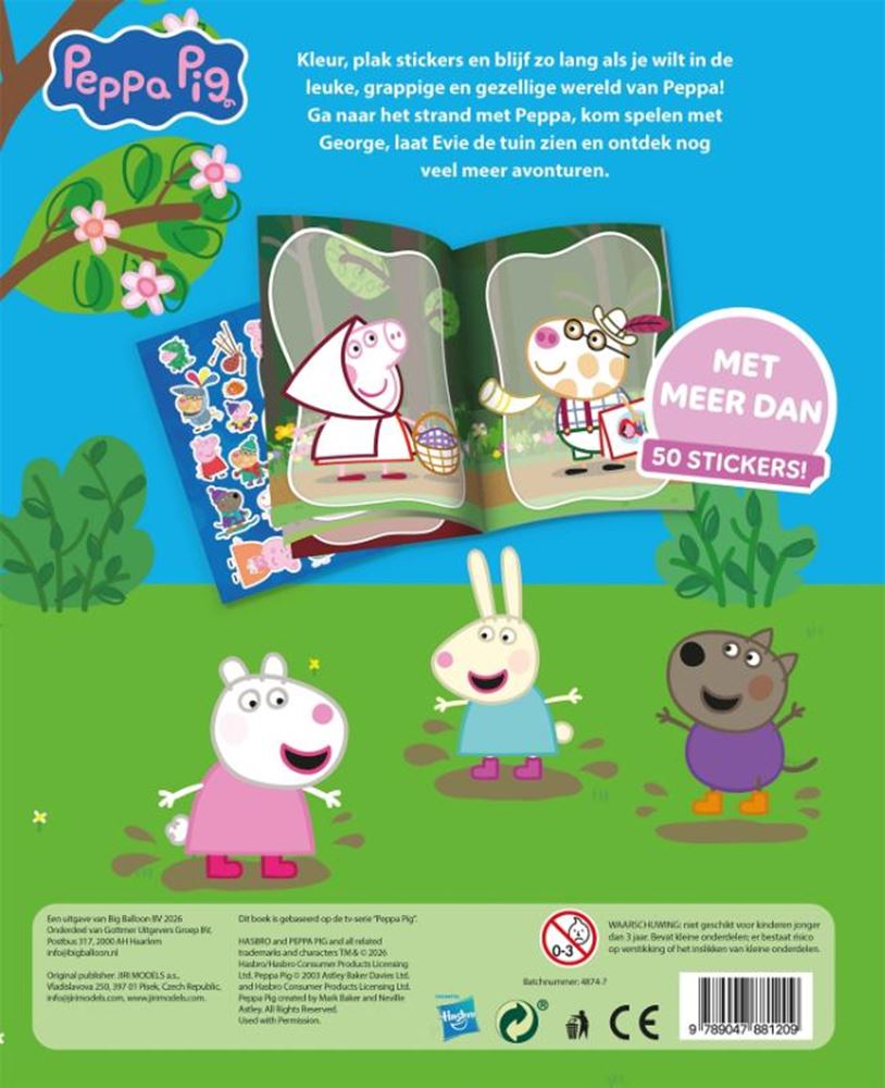 Kom kleuren met peppa 3+