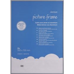 Aluminium wissellijst vk antireflex plexiglas 50x70cm grijs