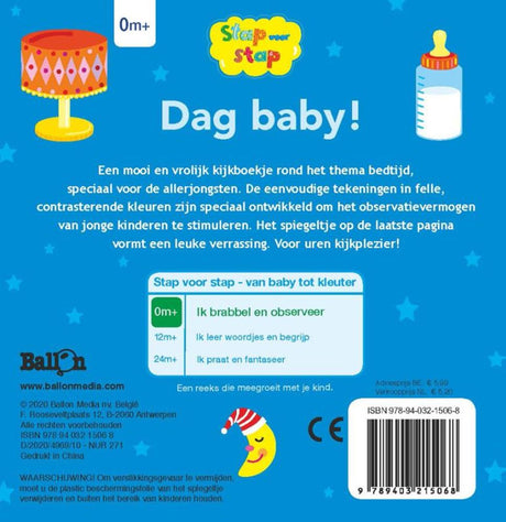 Standaard uitgeverij stap voor stap - dag baby! slaap zacht 0m+
