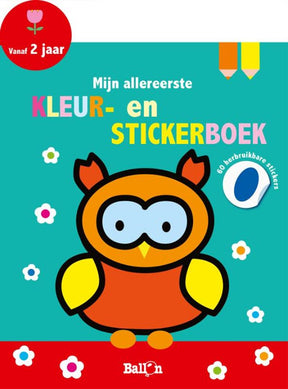 Mijn allereerste kleur- en stickerboek | 3 stuks