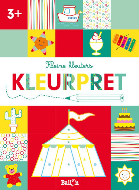 Ballon kleurpret tent 3+ rood | 3 stuks