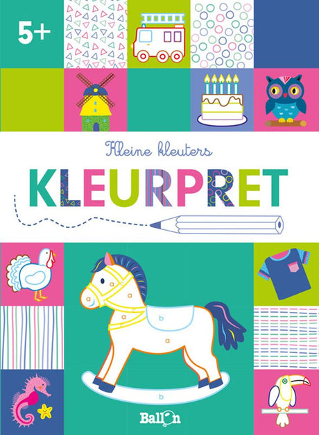 De ballon kleurpret hobbelpaard. 5+ paars | 3 stuks