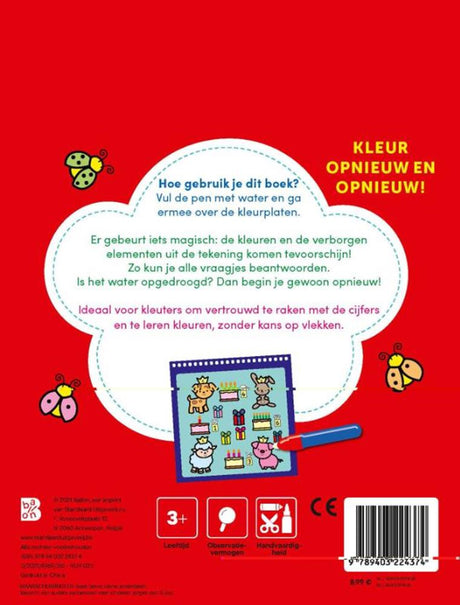Standaard uitgeverij kleuren met water: ik leer tellen 3+ | 3 stuks