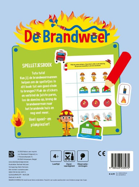 Standaard uitgeverij spelletjesboek de brandweer