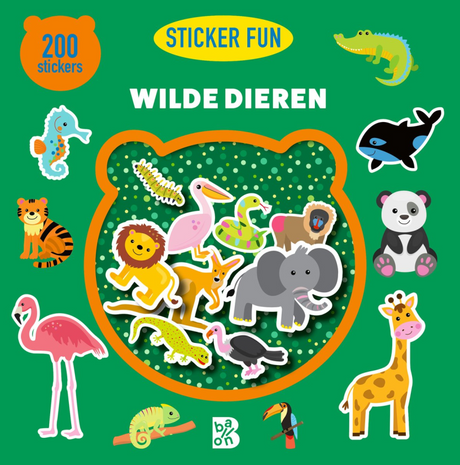 Wins holland wilde dieren sticker fun - 200 afneembare stickers