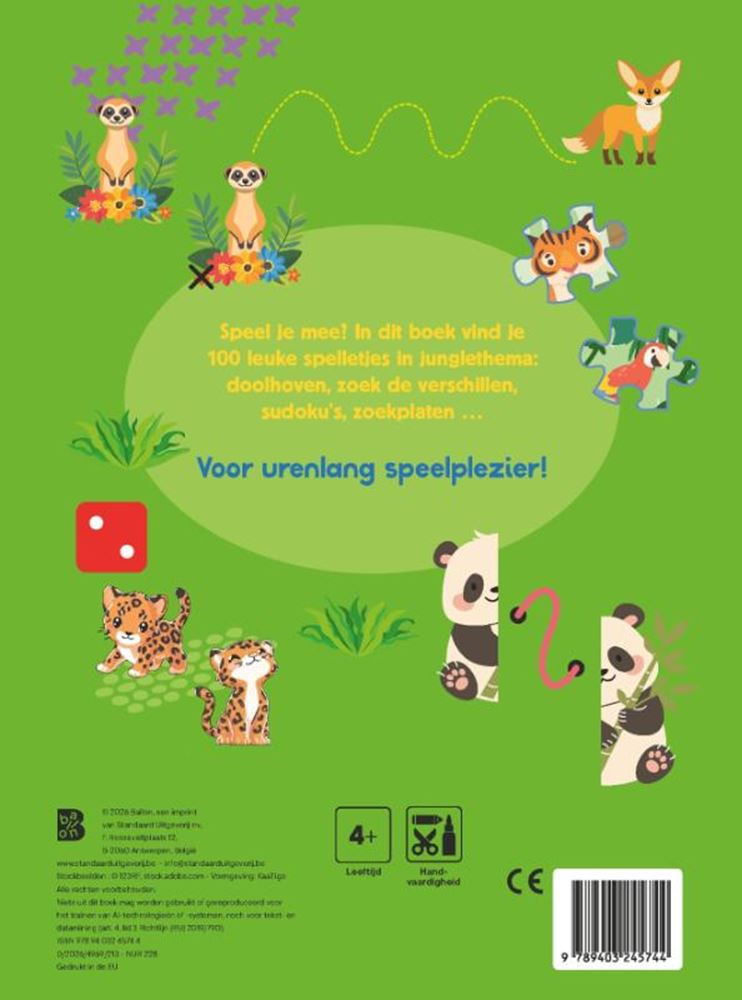 100 spelletjes: de jungle 4+ | 3 stuks