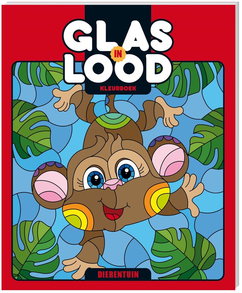 Kleurboek: glas in lood, dierentuin. 6+ | 2 stuks