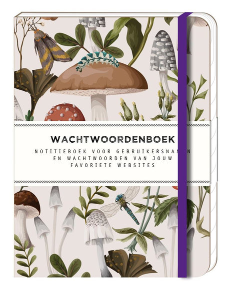 Wachtwoorden notitieboek - magical mushr | 5 stuks