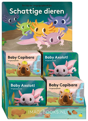 Dsp vingerpopboekjes capybara-axolot 2x8