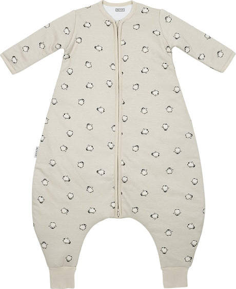 Meyco baby penguin baby winter slaapoverall jumper met vaste mouw - soft sand - 80cm - 2.5 tog