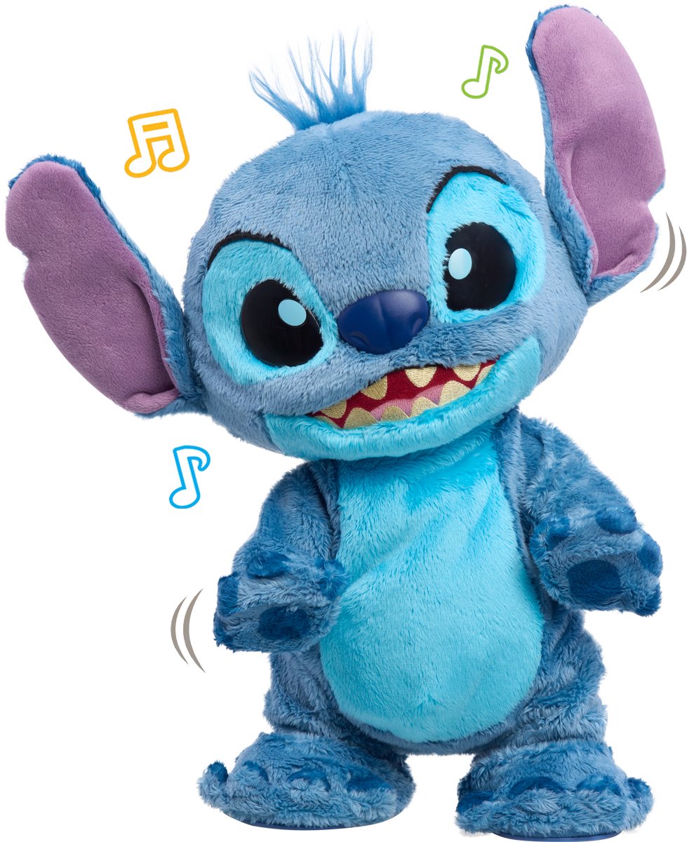 Just play disney stitch - double trouble stitch - interactieve pluchen knuffel - brabbelt zijn stitch taal, danst, zingt en kruipt