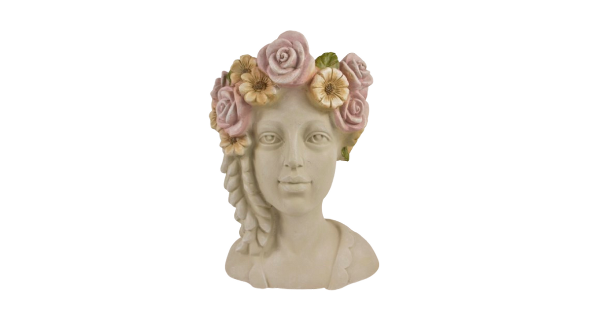 Lady head pot magnesiuim 30x28x42cm