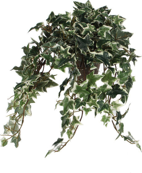 Mica decorations hedera kunstplant in bloempot stan - h45 x ø25 cm - groen bont