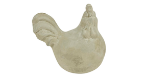 Rooster cement 18x11x17h grey
