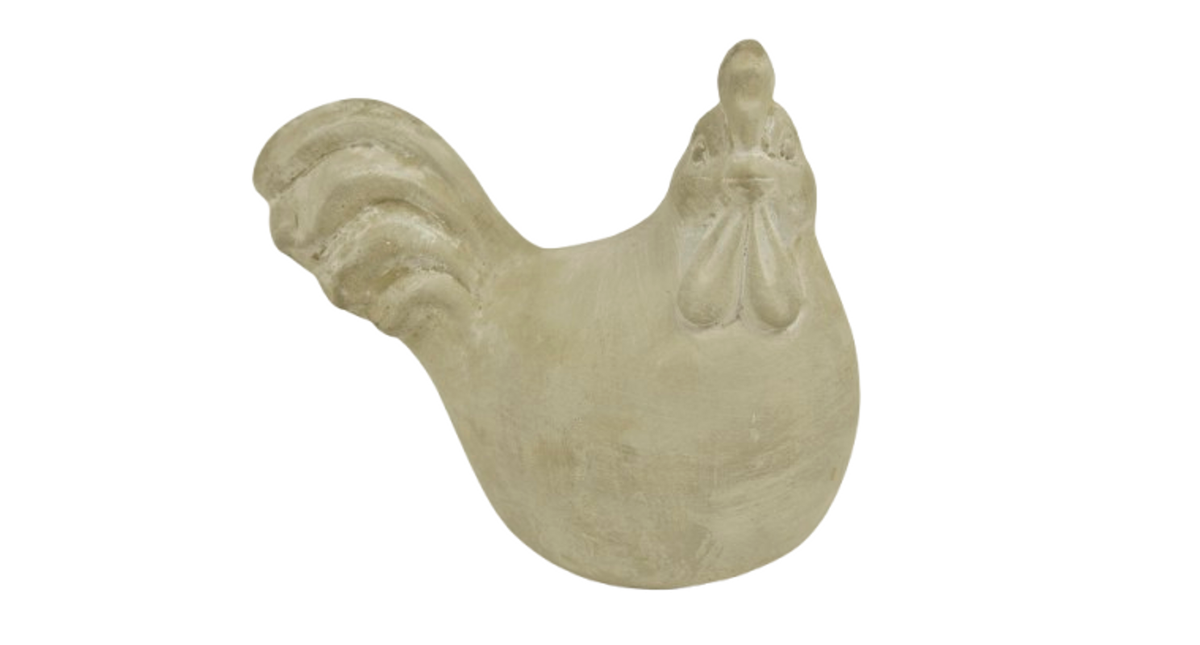 Rooster cement 16x9x14h grey