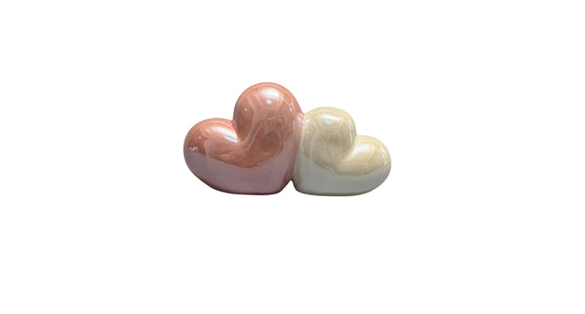 Heart deco 13,8x4,5x7h white pnk