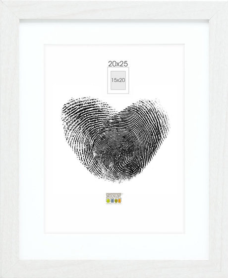 Deknudt frames fotolijst - wit met passe-partout - 15x20 20x25 cm