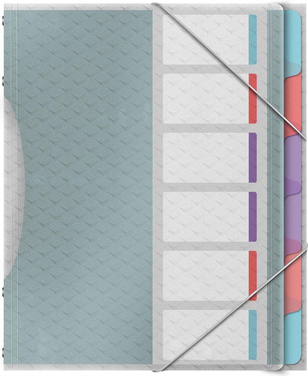 Esselte colour'breeze sorteermap, polypropyleen, ft a4, 6 tabs, assorti